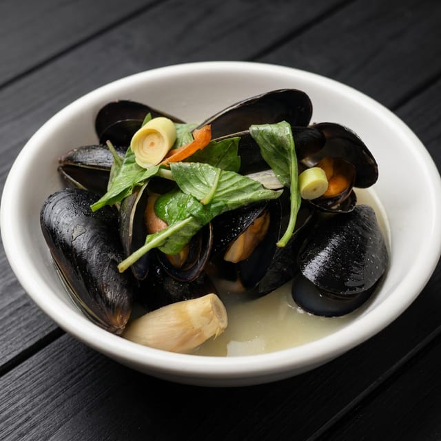 Steamed Mussels.
